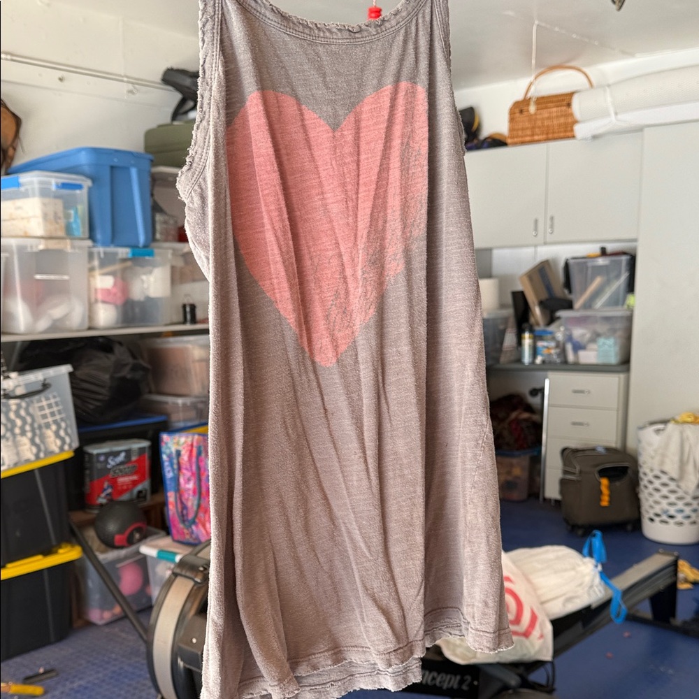 Magnolia Pearl  Tank Top with Pink Heart